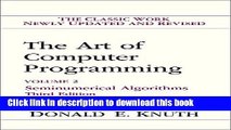 [Download] Art of Computer Programming, Volume 2: Seminumerical Algorithms (3rd Edition) Kindle Free