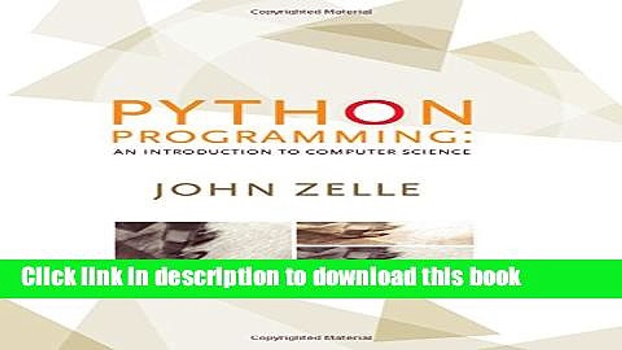 [Download] Python Programming: An Introduction to Computer Science Kindle Online