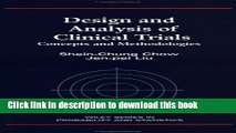 [Popular Books] Design and Analysis of Clinical Trials: Concept and Methodologies (Wiley Series in