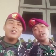 Video Smule Lucu + Aksi 2 TNI Nyanyai Lagu Rindu Serindu Rindunya