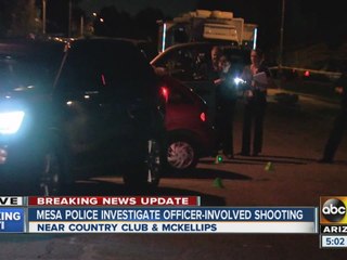 Mesa police investigating officer-involved shooting with homicide suspect