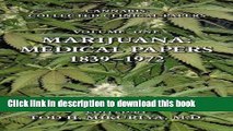 [PDF] Marijuana: Medical Papers, 1839-1972 (Cannabis: Collected Clinical Papers) Free Online
