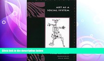 complete  Art as a Social System (Meridian: Crossing Aesthetics)