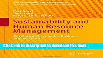 [Download] Sustainability and Human Resource Management: Developing Sustainable Business