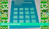 Big Deals  Manual for Clinical Psychology Trainees  Free Full Read Most Wanted
