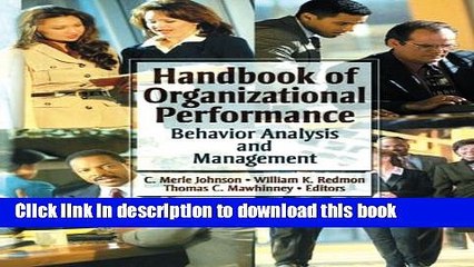 [Download] Handbook of Organizational Performance Hardcover Online