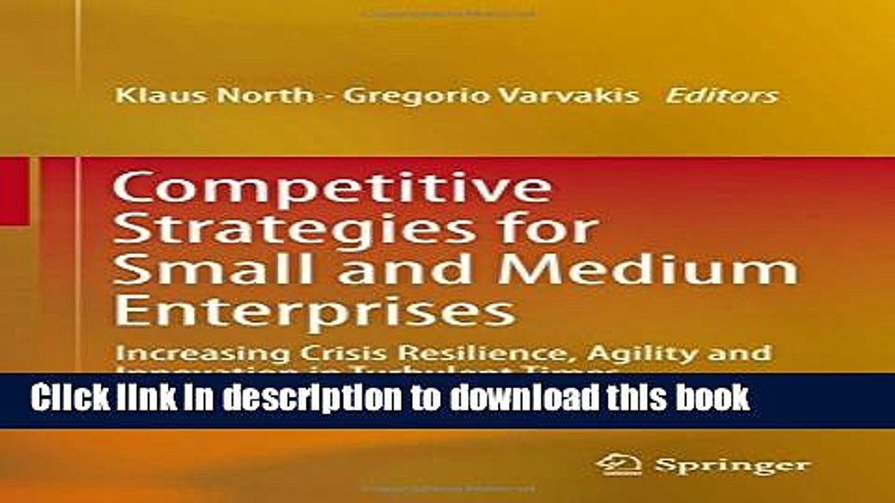 [Download] Competitive Strategies for Small and Medium Enterprises: Increasing Crisis Resilience,