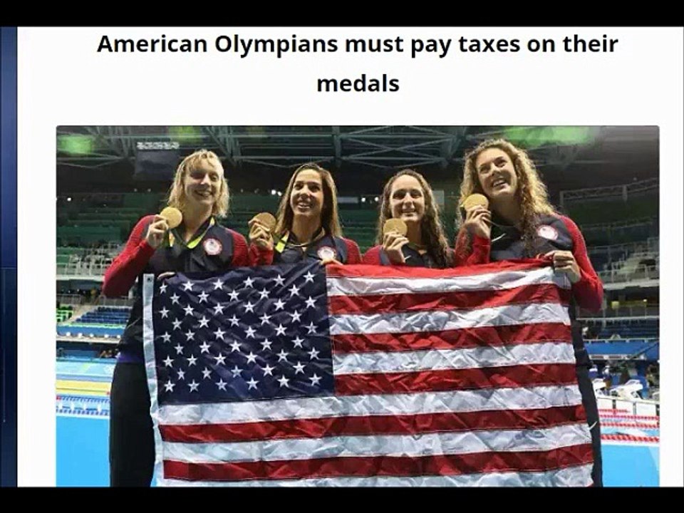 Crumpled American Flag and American Olympians must pay taxes on their medals