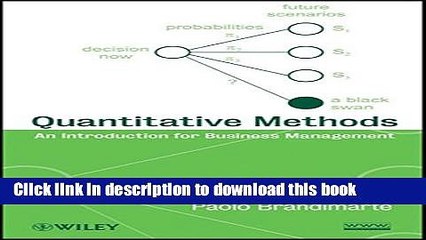 [Download] Quantitative Methods: An Introduction for Business Management Kindle Collection