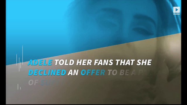 Adele confirms she's not performing at the Super Bowl