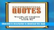 [Download] Experiential Quotes : Words of wisdom to live and work by Paperback Online