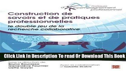 [Download] Construction de savoirs et de pratiques professionnelles Kindle Online