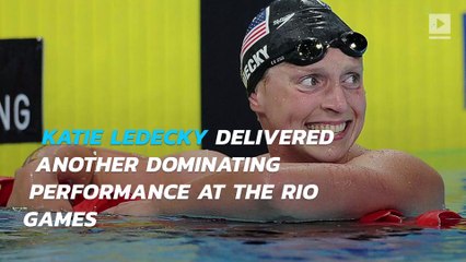 Katie Ledecky wins gold in world record​