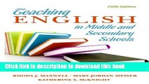 [Download] Teaching English in Middle and Secondary Schools (5th Edition) Hardcover Online