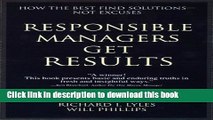 [Popular] Responsible Managers Get Results: How the Best Find Solutions - Not Excuses Kindle Free