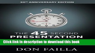 [Popular] The 45 Second Presentation That Will Change Your Life: Understanding Network Marketing