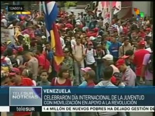 Venezolanos celebran con movilización Día Internacional de la Juventud