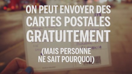 Il est possible d'envoyer des cartes postales gratuitement, mais personne ne sait pourquoi