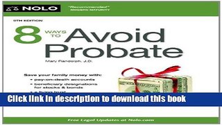 [Popular] 8 Ways to Avoid Probate Hardcover Online