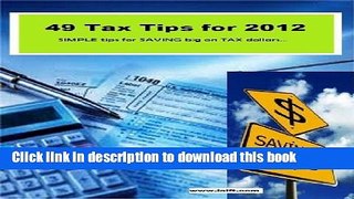 [Popular] 49 Tax Tips for 2012 Hardcover Online