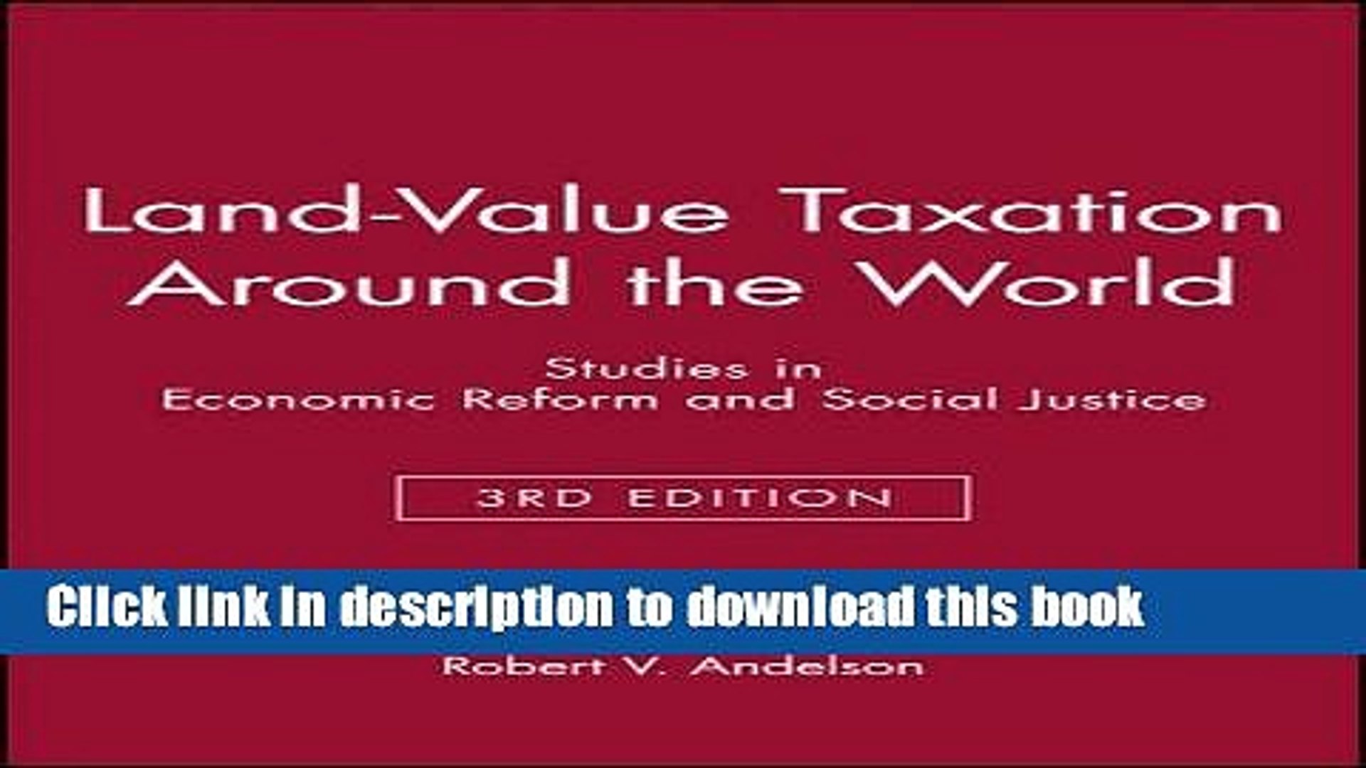 ⁣[Popular] Land-Value Taxation Around the World: Studies in Economic Reform and Social Justice