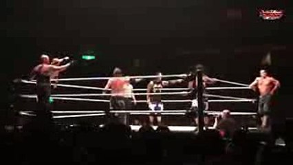 John Cena and The Usos vs AJ Style and The Club Dance Off in Japan
