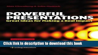 [Download] Powerful Presentations: Great Ideas for Making a Real Impact Hardcover Collection