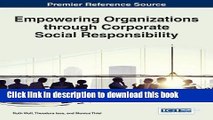 [Download] Empowering Organizations through Corporate Social Responsibility (Advances in Business