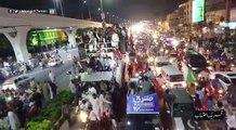 Aerial view of Khan's Ehtiasb Rally in Pindi