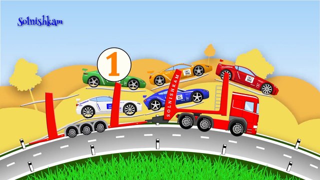 Машинки. Сборник. Учим фрукты. Автовоз. Конфетки. Учимся считать. Развивающий мультик.