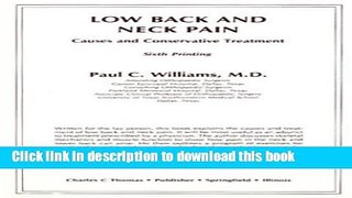 [Popular] Low Back and Neck Pain; Causes and Conservative Treatment Kindle Online