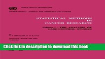 [Popular] Statistical Methods in Cancer Research: Volume I: The Analysis of Case-Control Studies