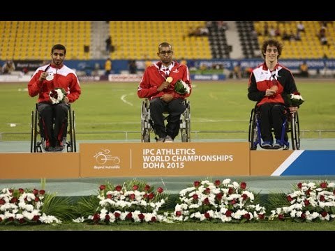 Men's 100m T34 | Victory Ceremony | 2015 IPC Athletics World Championships Doha