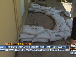 Neighbors pitch in to help woman whose home flooded in monsoon downpour