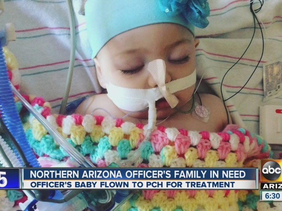Coworkers rally around Chino Valley officer after daughter rushed to Phoenix Children's Hospital