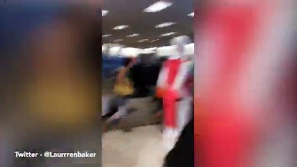 Shocking video shows chaos erupt inside mall during shooting