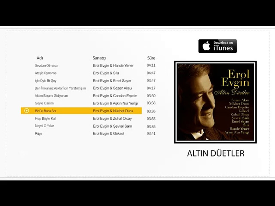 Erol Evgin & Nükhet Duru - Bir De Bana Sor