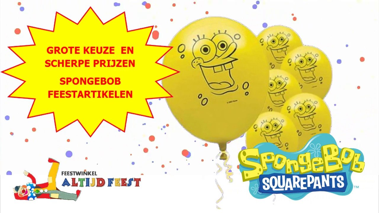 Spongebob feestartikelen voor een verjaardag | Feestwinkel Altijd Feest