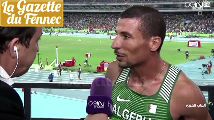 Interview de Makhloufi après sa qualification en finale du 800m