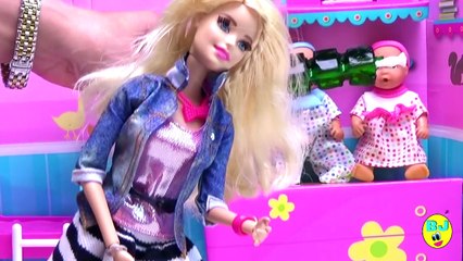Barbie Baby Doll Potty Training Part 2 - #Colorpoop from Gummy Jello Popsicles toys Baby Joy