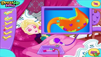 Elsas Stomach Virus Game  - Frozen Video Games For Girls