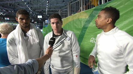 Jeux Olympiques 2016 - Escrime - La réaction des épéistes après leur qualification en 1/2 fina...