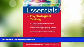 Big Deals  Essentials of Psychological Testing  Free Full Read Most Wanted