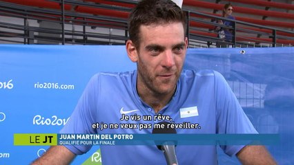 Jeux Olympiques 2016 - Tennis - La réaction de Del Potro après sa qualification en finale