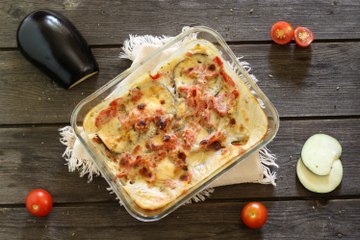 Melanzane al forno con pomodorini