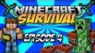 Minecraft Survival Ep.4 | OMG THAT CREEPER THO! w/ Me and GodVincGaming