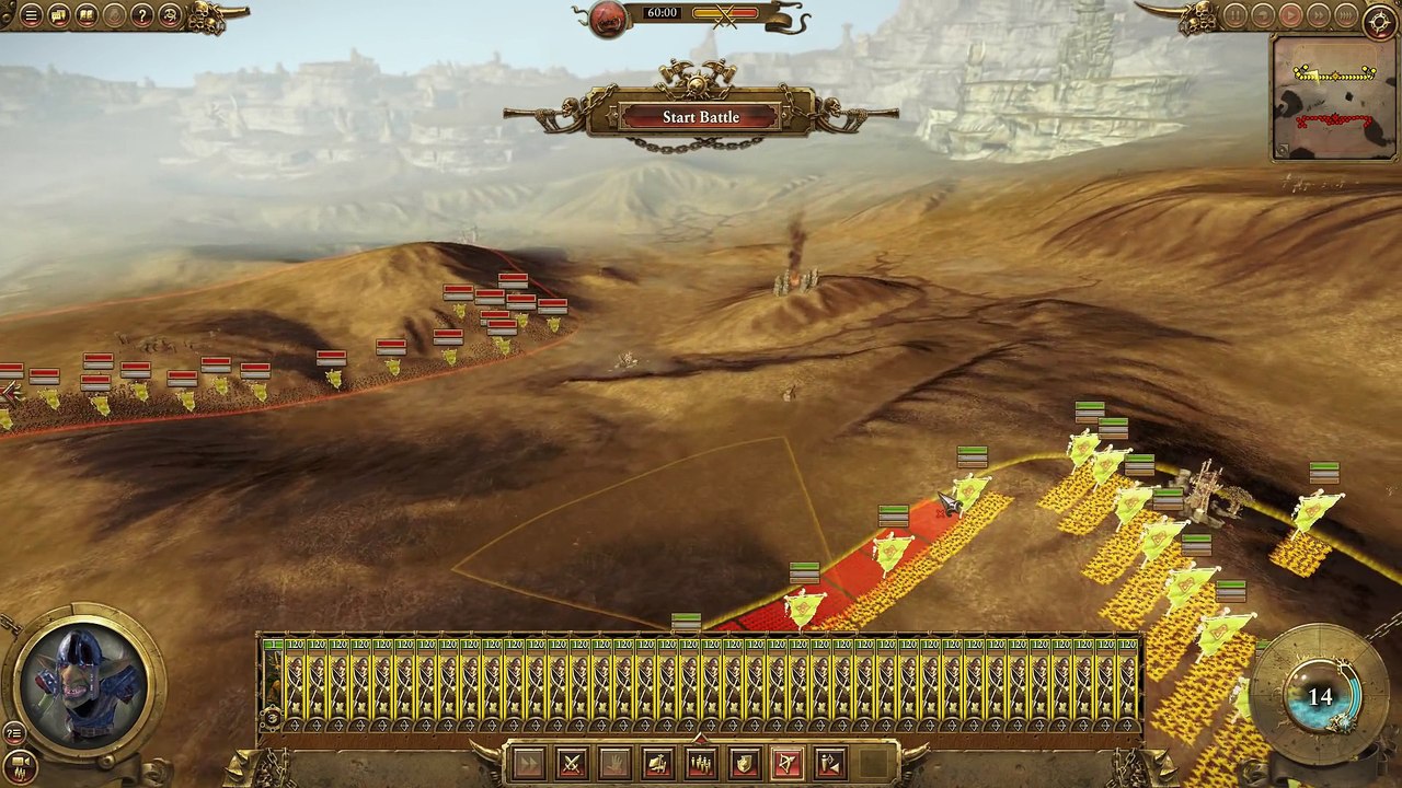 4500 Orcs VS 4500 Goblin Archers Warhammer Total War