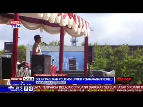 Polda Sulut dan TNI Gelar Apel Pengamanan Pemilu 2014