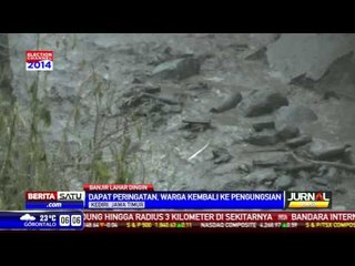 Warga Panik Berhamburan Akibat Banjir Lahar Dingin Kelud