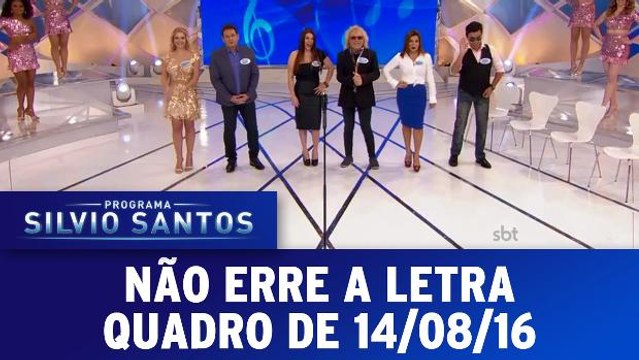 Não Erre a Letra - Quadro de 14.08.16
